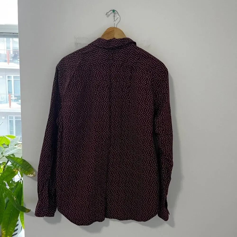 Banana Republic Men's Tree Print Button Up Camden Fit Top Size Large